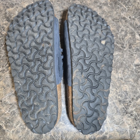 Birkenstock Granada Navy Leather Flat Sandals Women 38 7 - Picture 6 of 8